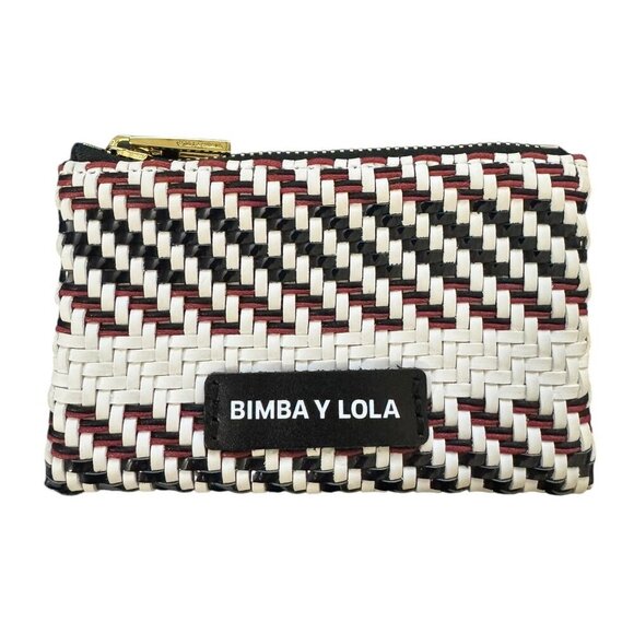 BIMBA Y LOLA woven mini wallet card purse New with tags dust bag - Picture 1 of 6